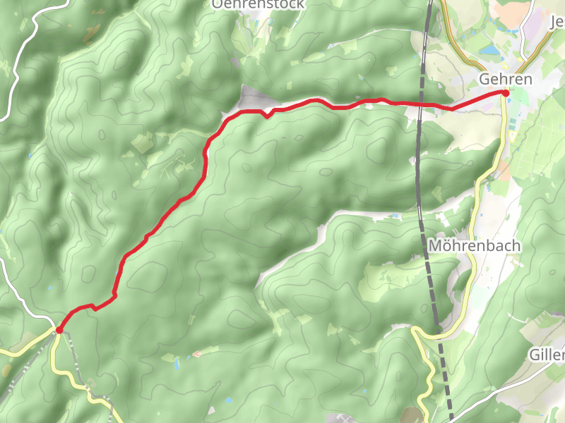 Gehren to Dreiherrenstein via Lutherweg Thueringen - Suedschlaufe