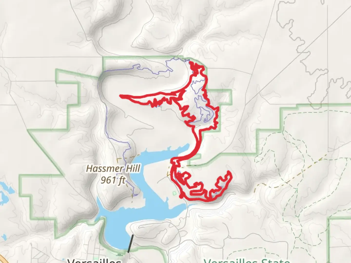 An image depicting the trail Cliffside, Grandview and Shadow Run Loop and its surrounding area.