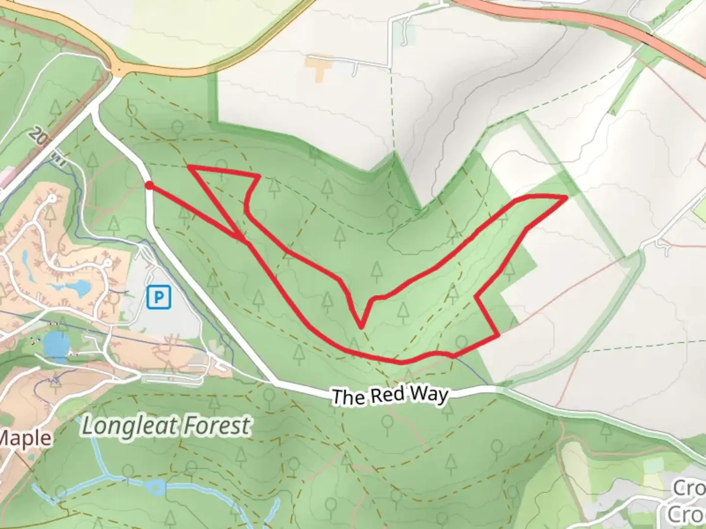 An image depicting the trail Buckler's Wood Loop and its surrounding area.