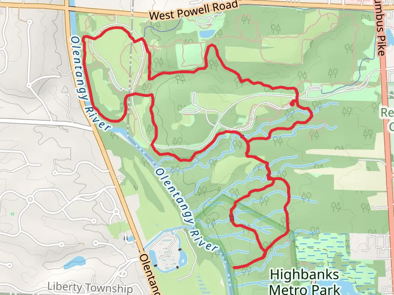 Dripping Rock Trail and Highbanks Metro Park Loop