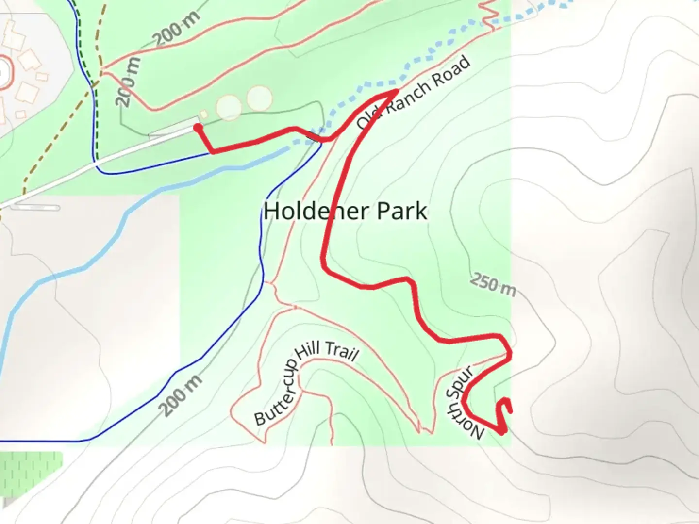 An image depicting the trail Blue Oak Canyon and its surrounding area.