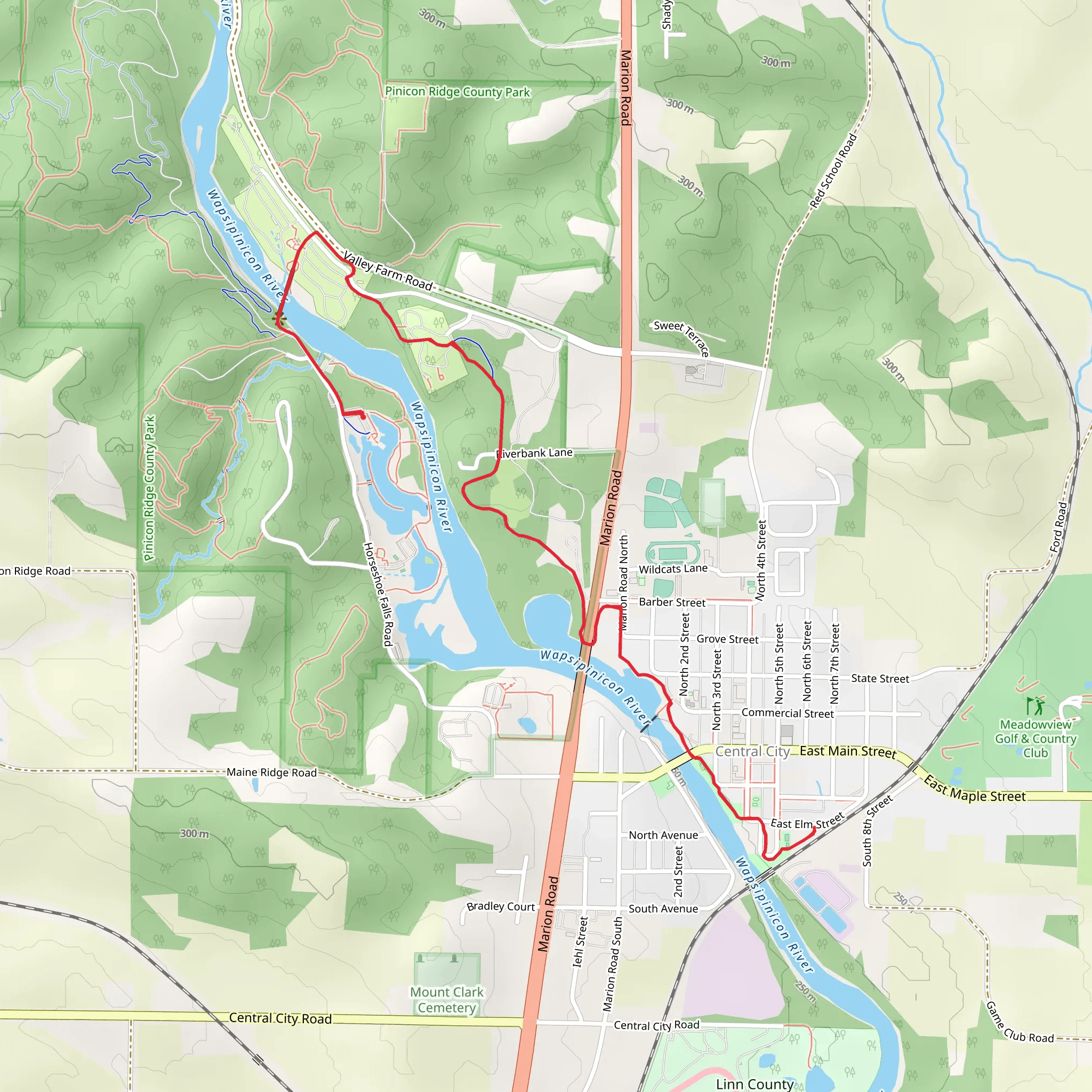 Central City Trail mobile static map