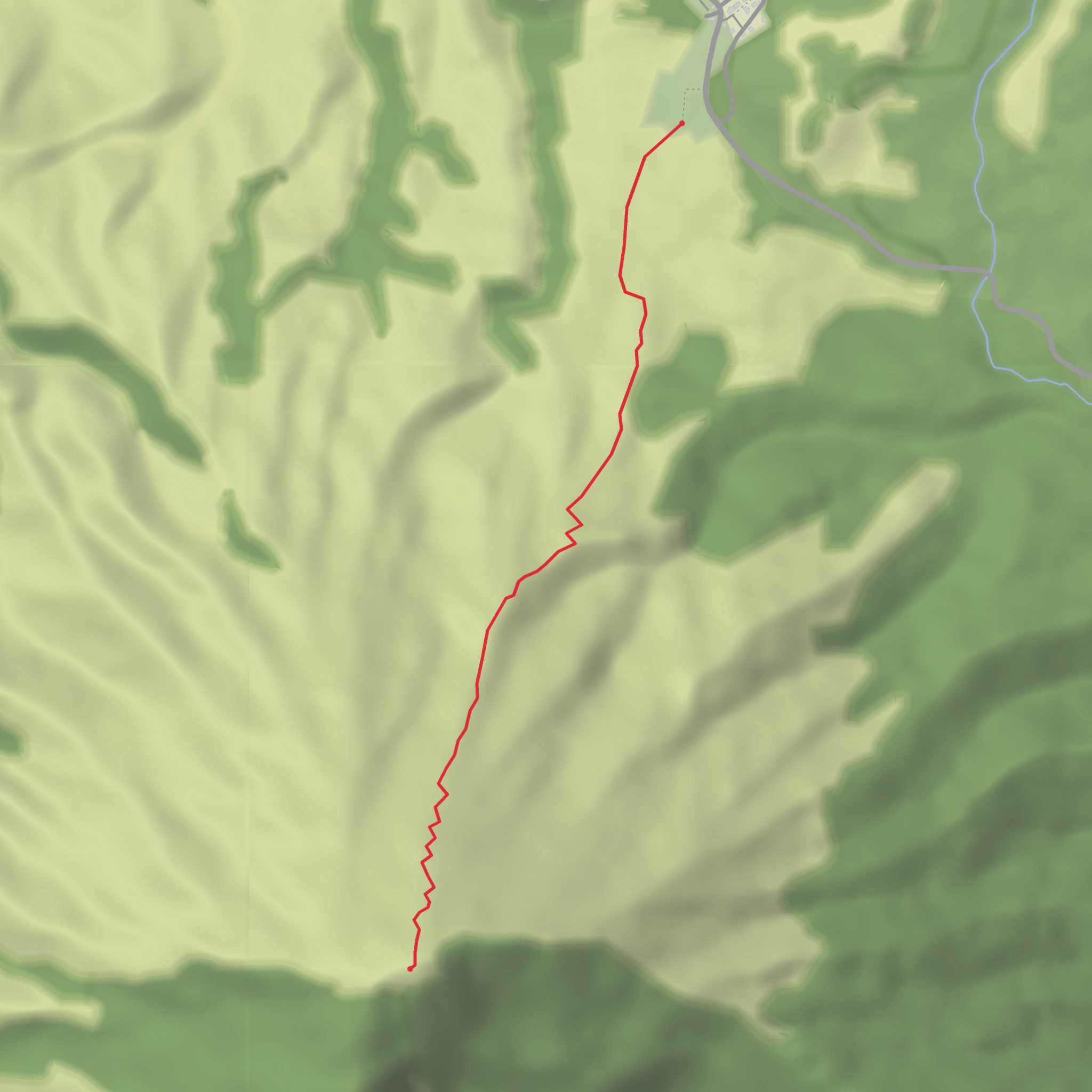 Hike from Kecamatan Licin to Gunung Rante mobile static map