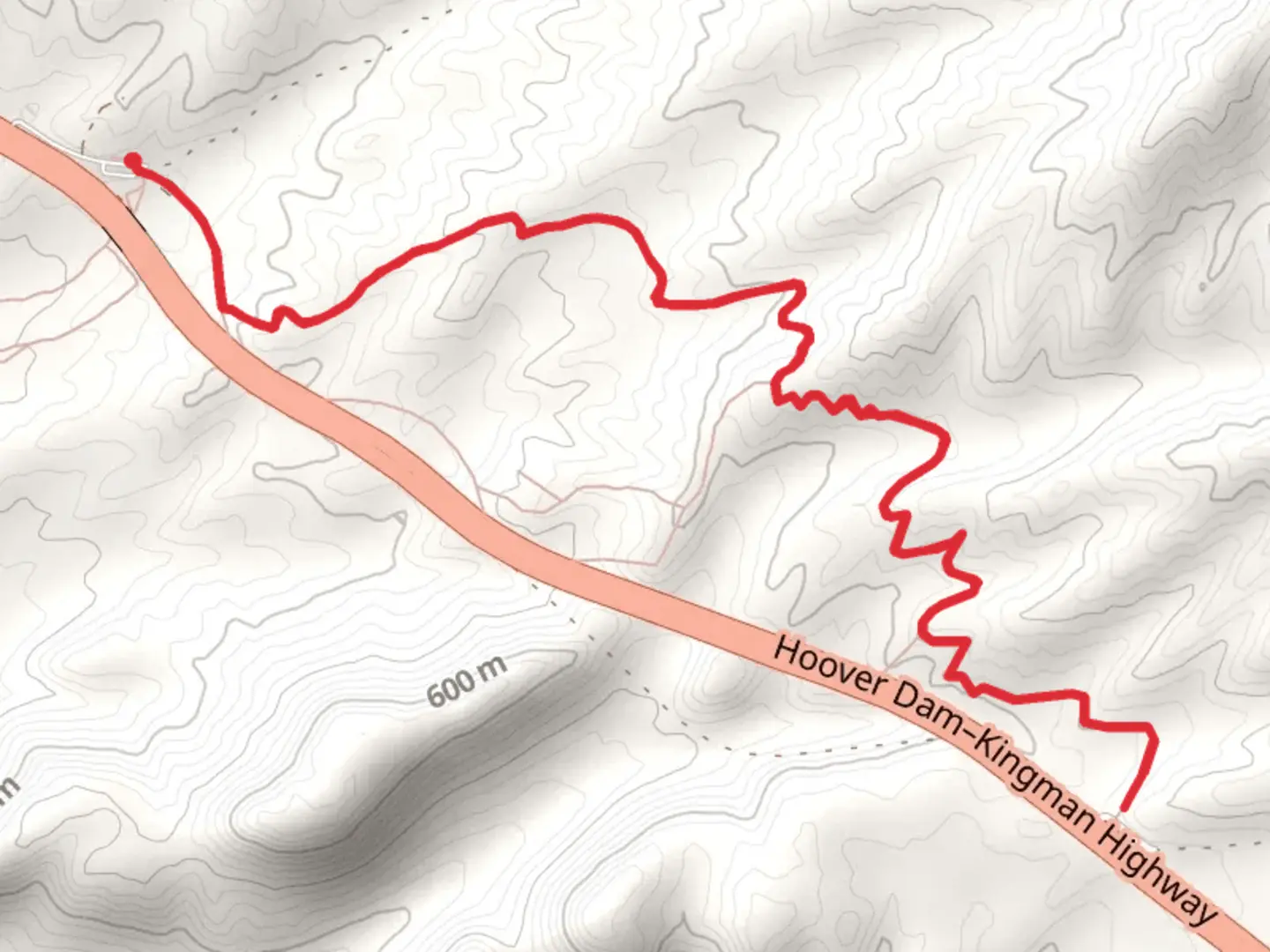 An image depicting the trail Lake Mead national recreational Area and its surrounding area.
