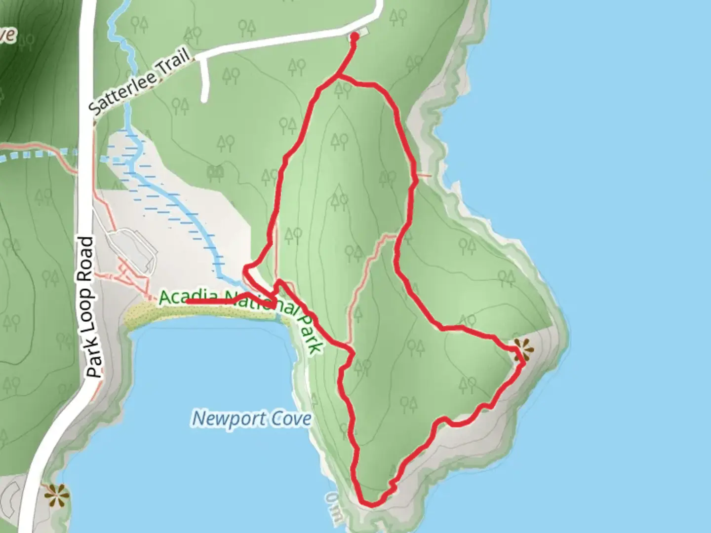 An image depicting the trail Great Head Loop Trail and its surrounding area.