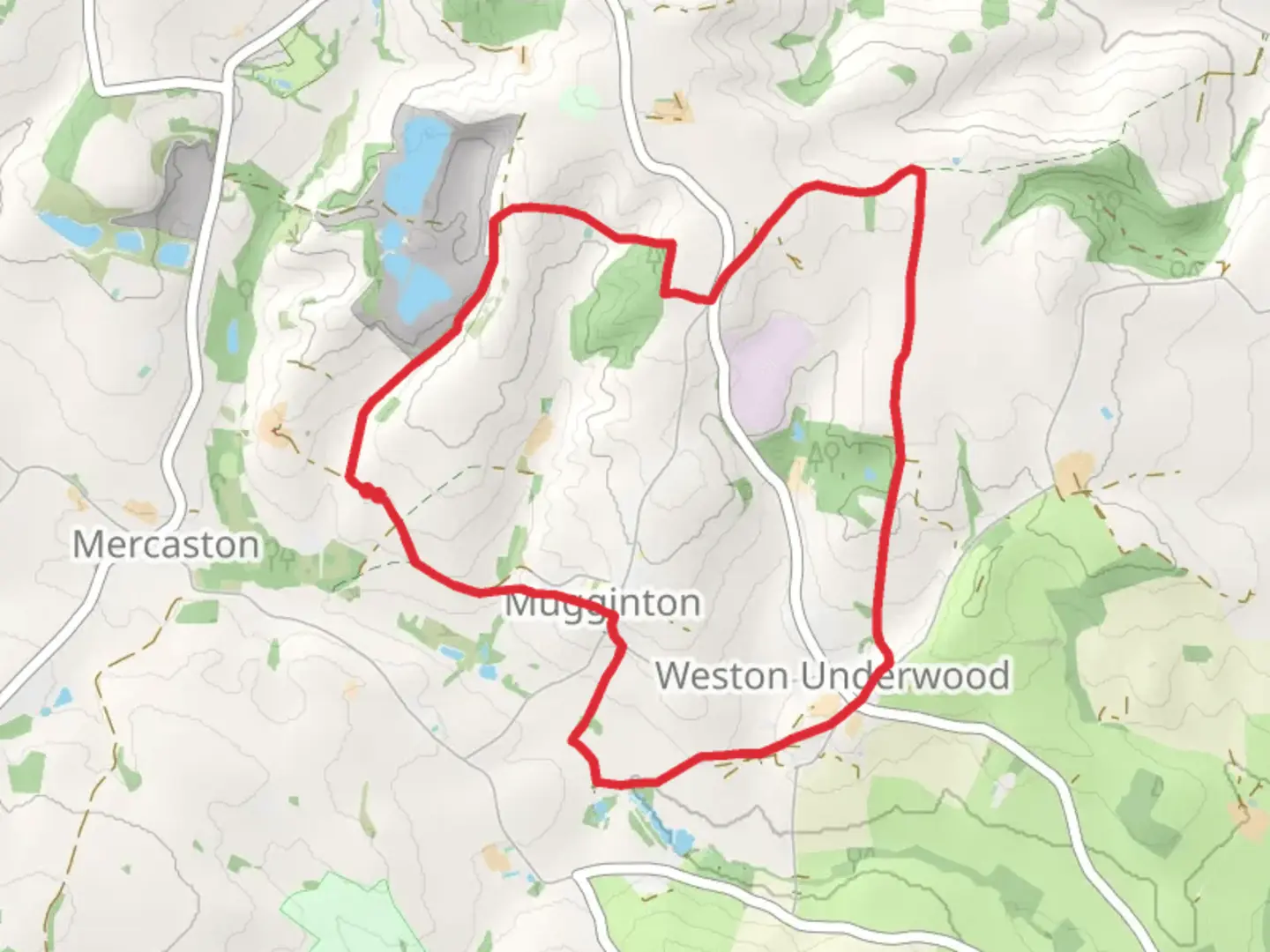 An image depicting the trail Old Covert and Chilla Carr Loop and its surrounding area.