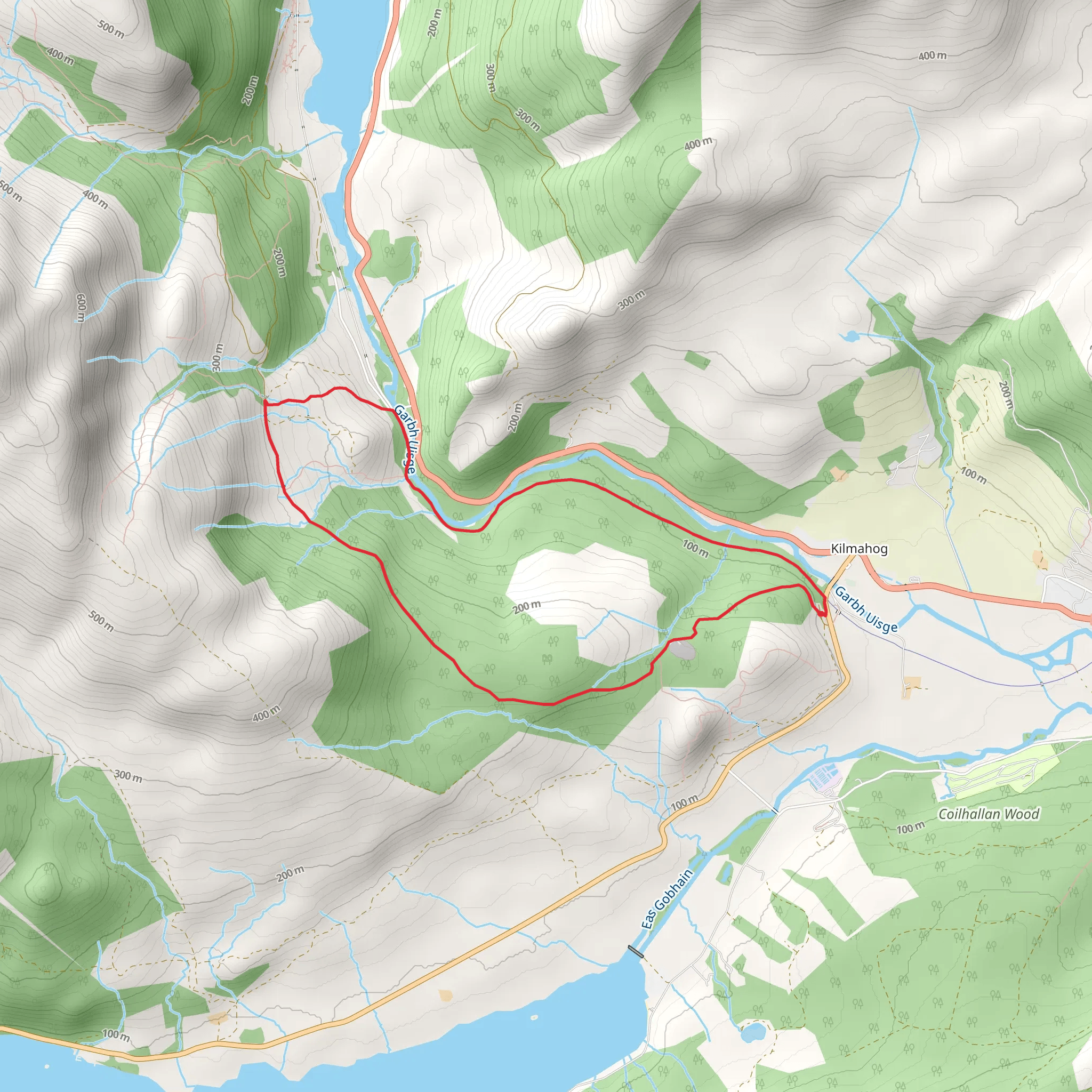 Kilmahog Loop via Falls of Leny mobile static map