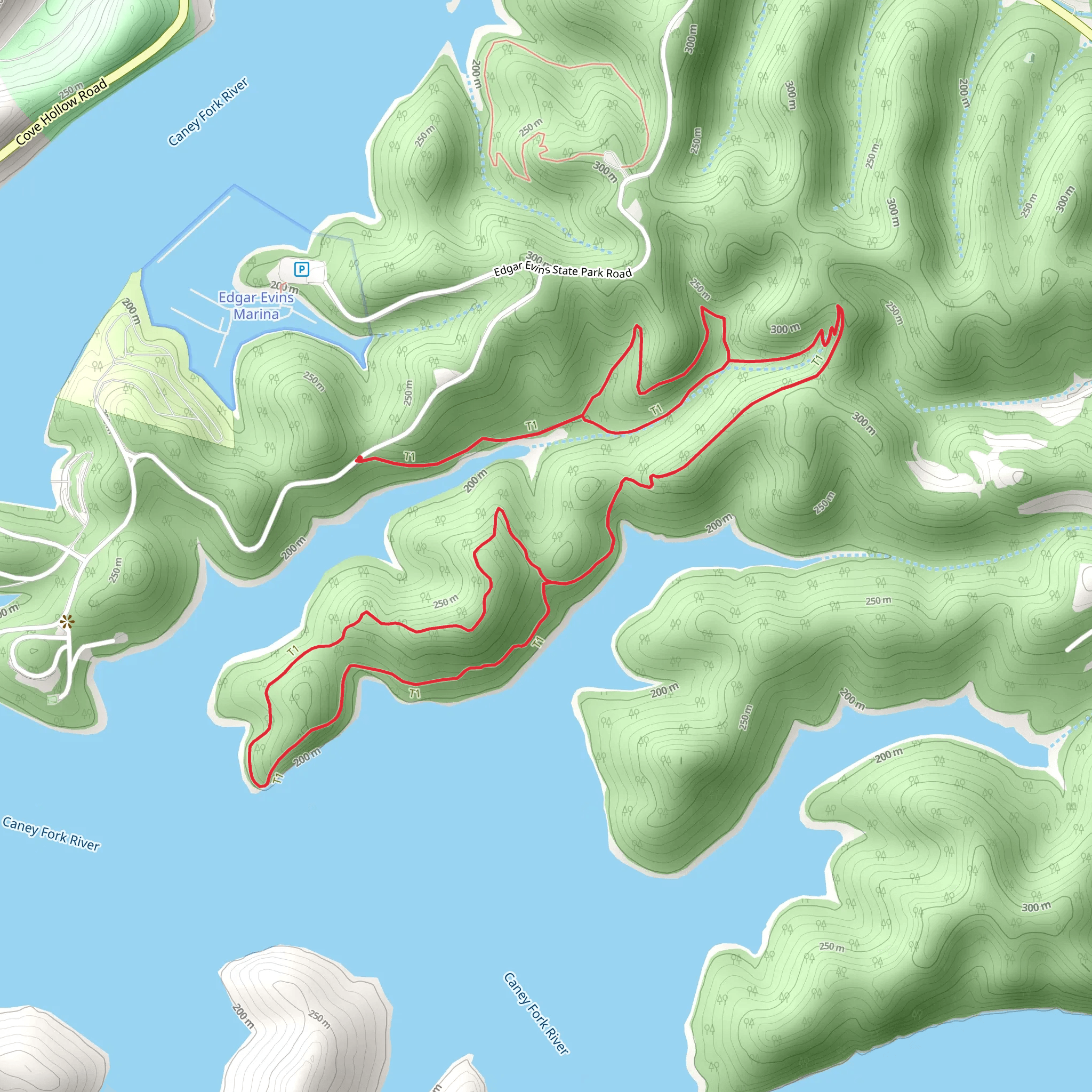 Jack Clayborn Millennium and Merritt Ridge Loop Trail mobile static map