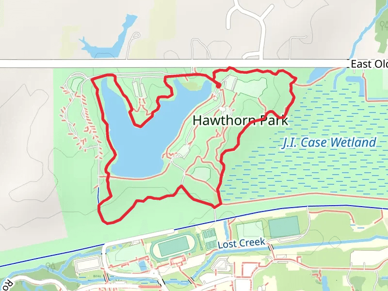 Hawthorn Park and Maple Avenue Lake Loop