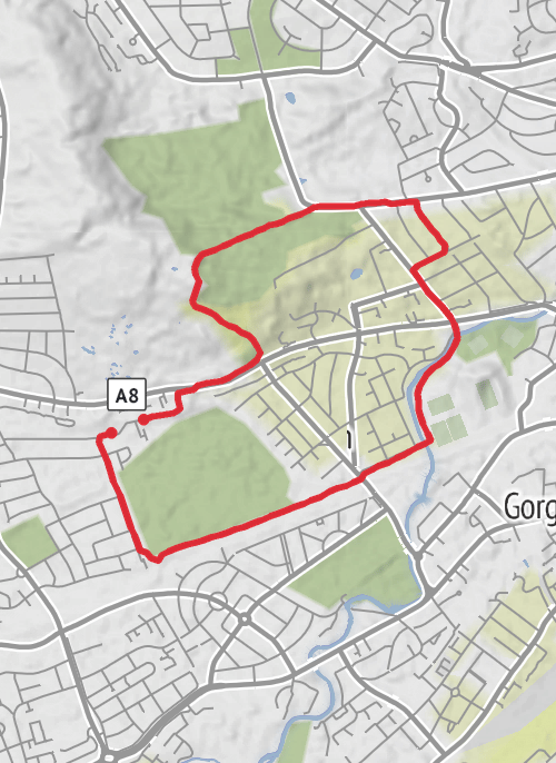 City of Edinburgh Running mobile static map