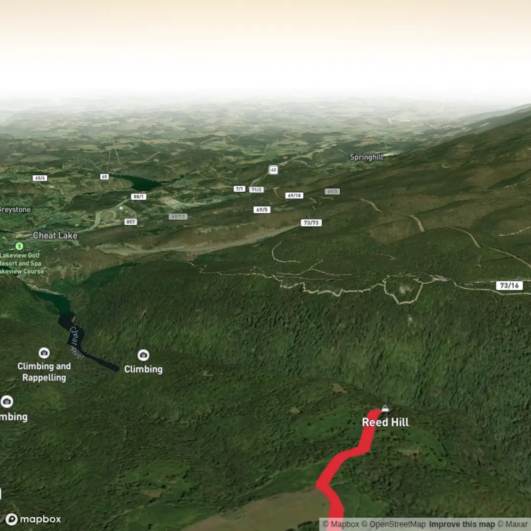 An image depicting the trail Reed Hill and its surrounding area.