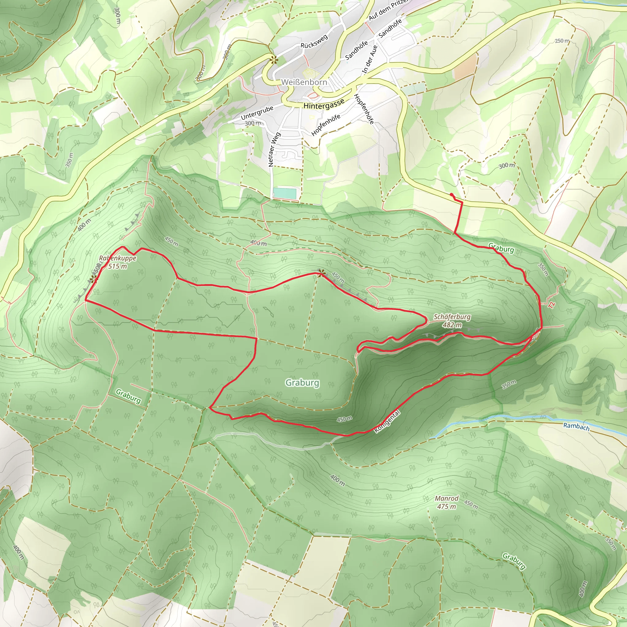 Hessenweg 8 and Koenigental mobile static map