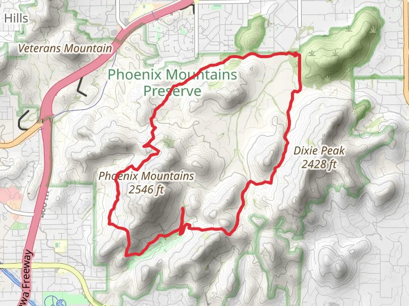 circumference, Quartz Ridge and Dixie Peak Loop Trail thumbnail