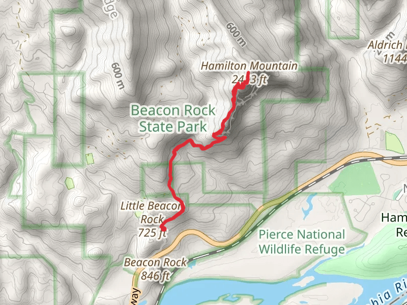 Hamilton Mountain Trail Out and Back