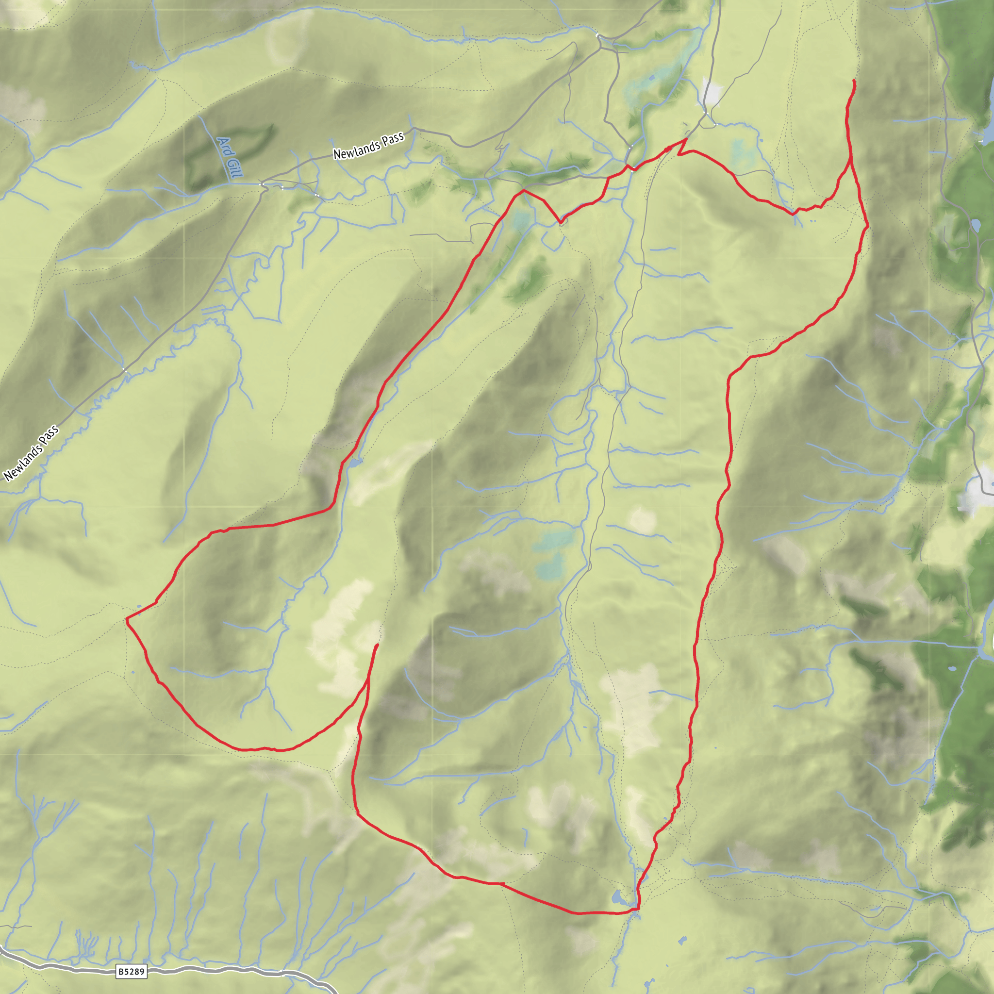 Newlands Horseshoe mobile static map