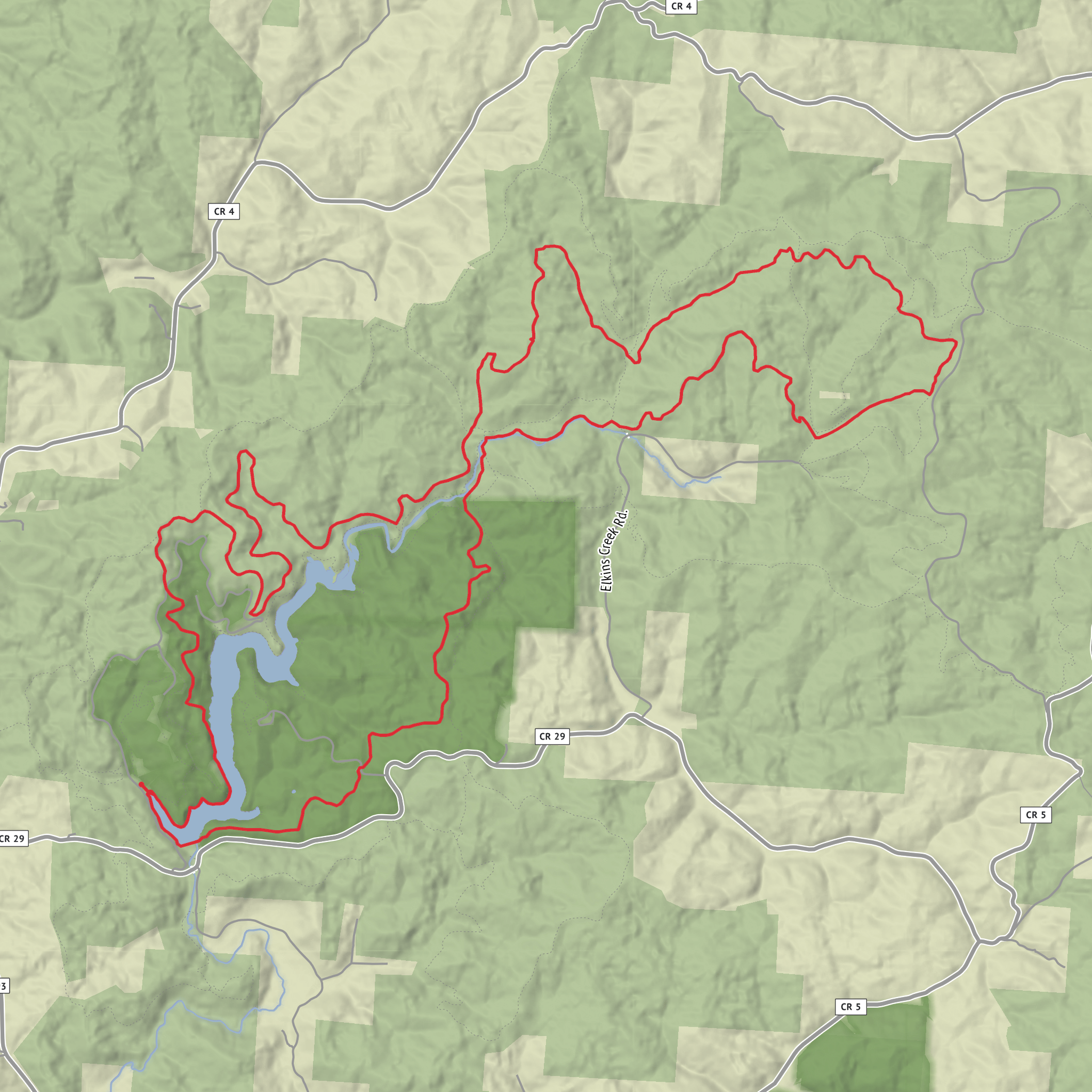 Lake Vesuvius and Vesuvius Backpack Loop Trail mobile static map