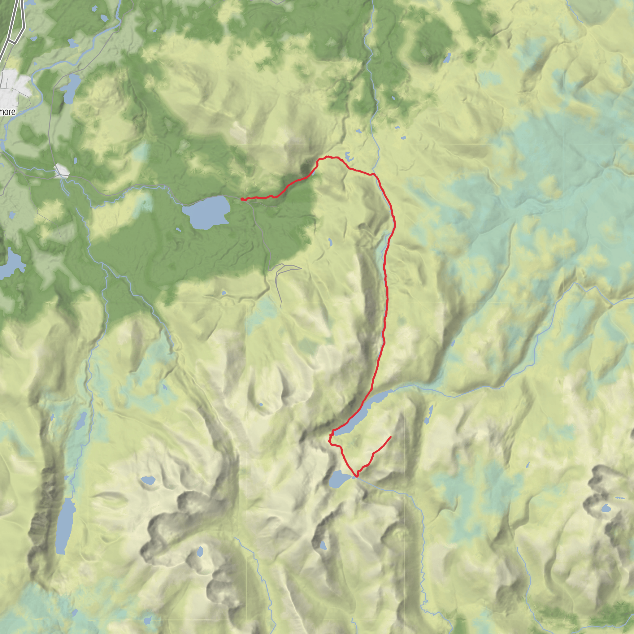 Beinn Mheadhoin From Glenmore mobile static map