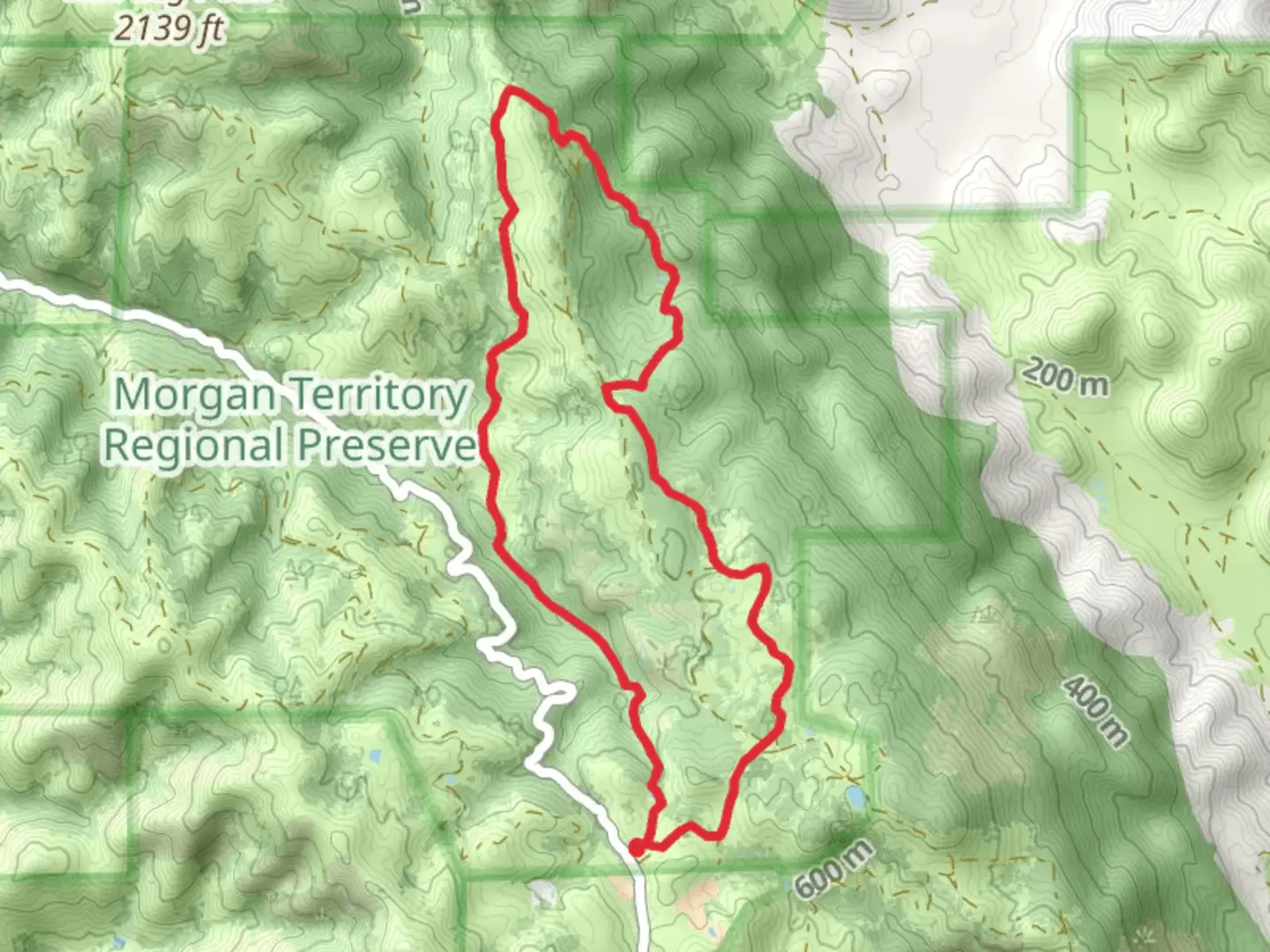 An image depicting the trail Coyote Trail, Bob Walker regional Trail and Diablo regional Loop Trail and its surrounding area.