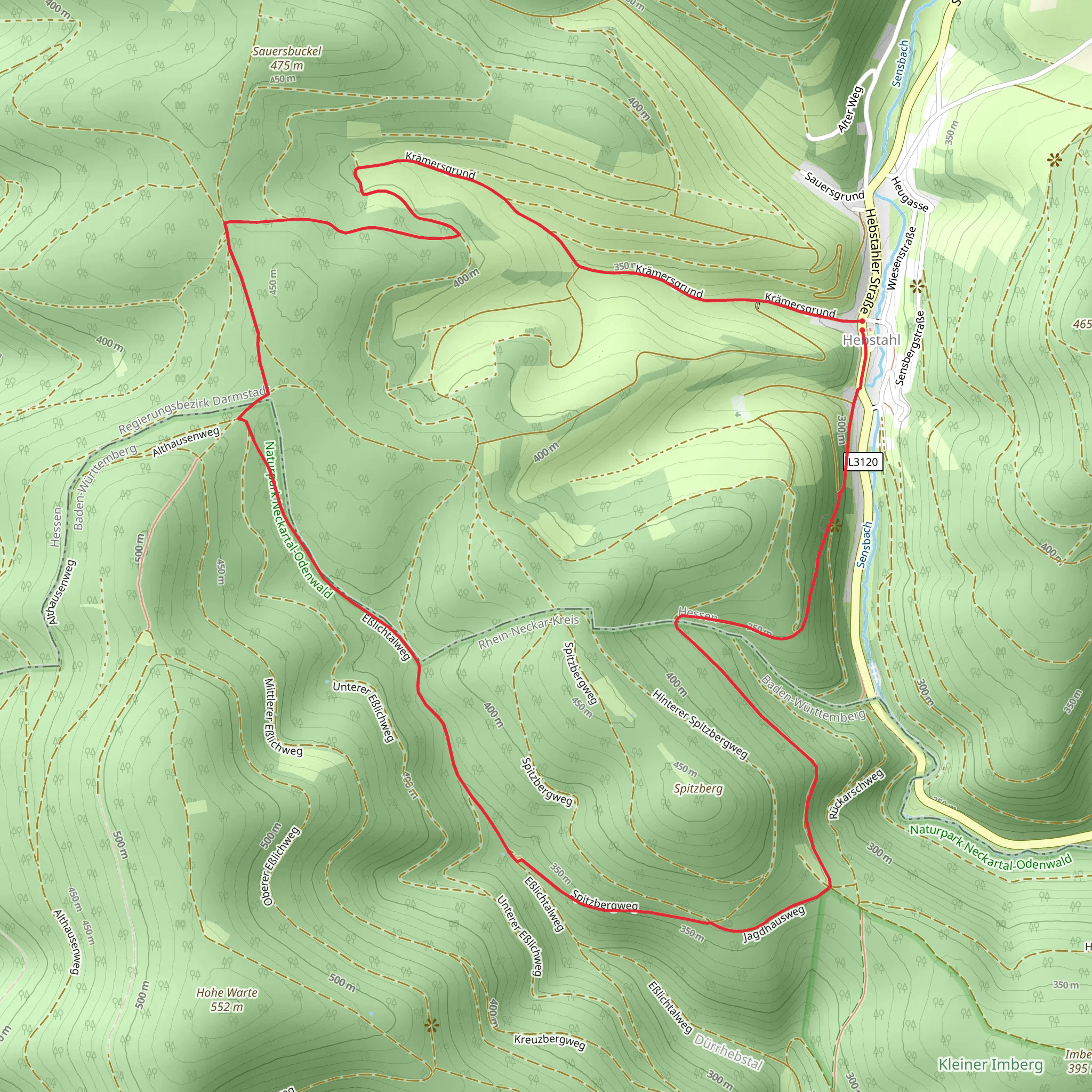 Buckel Weg and Zigeunerstock Weg mobile static map