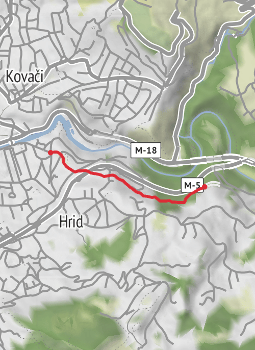 Sarajevo Old Railway Tunnel to Sarajevo mobile static map
