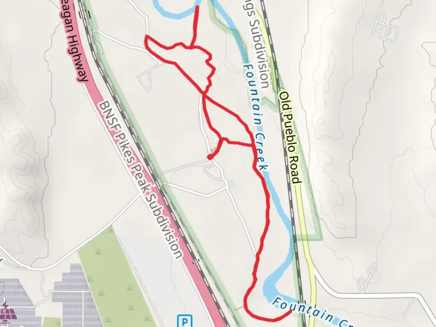 An image depicting the trail Clear Spring Ranch Park and Colorado Front Range Trail and its surrounding area.