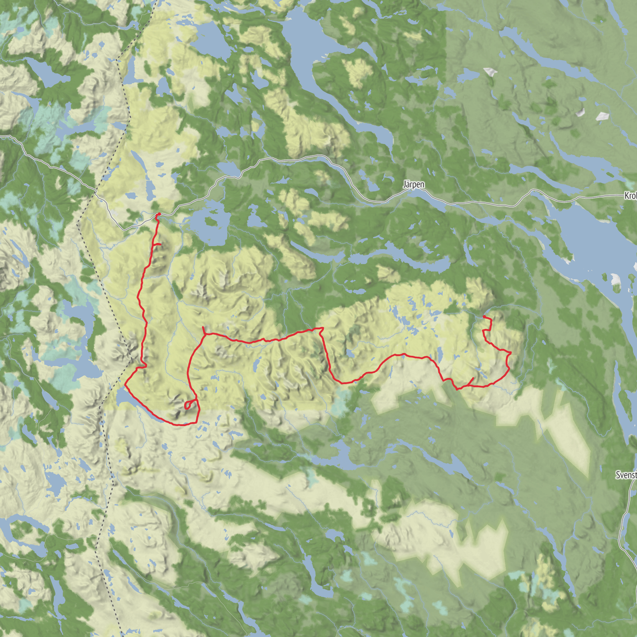 The Meander Route mobile static map
