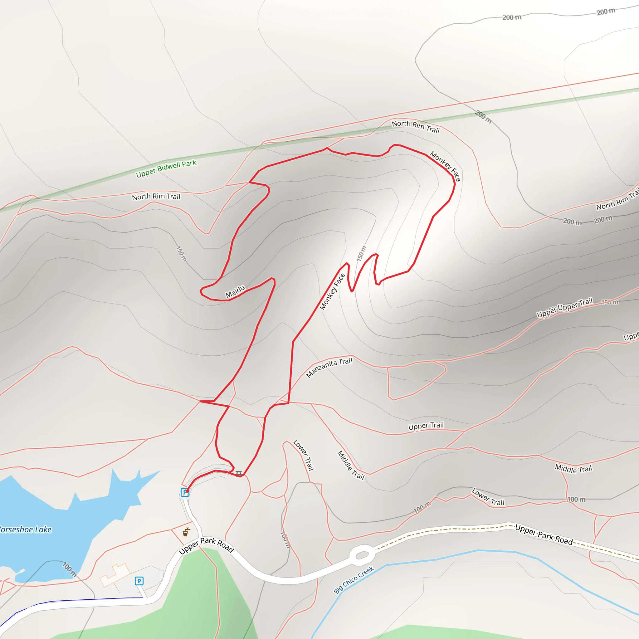 Monkey Face Loop mobile static map