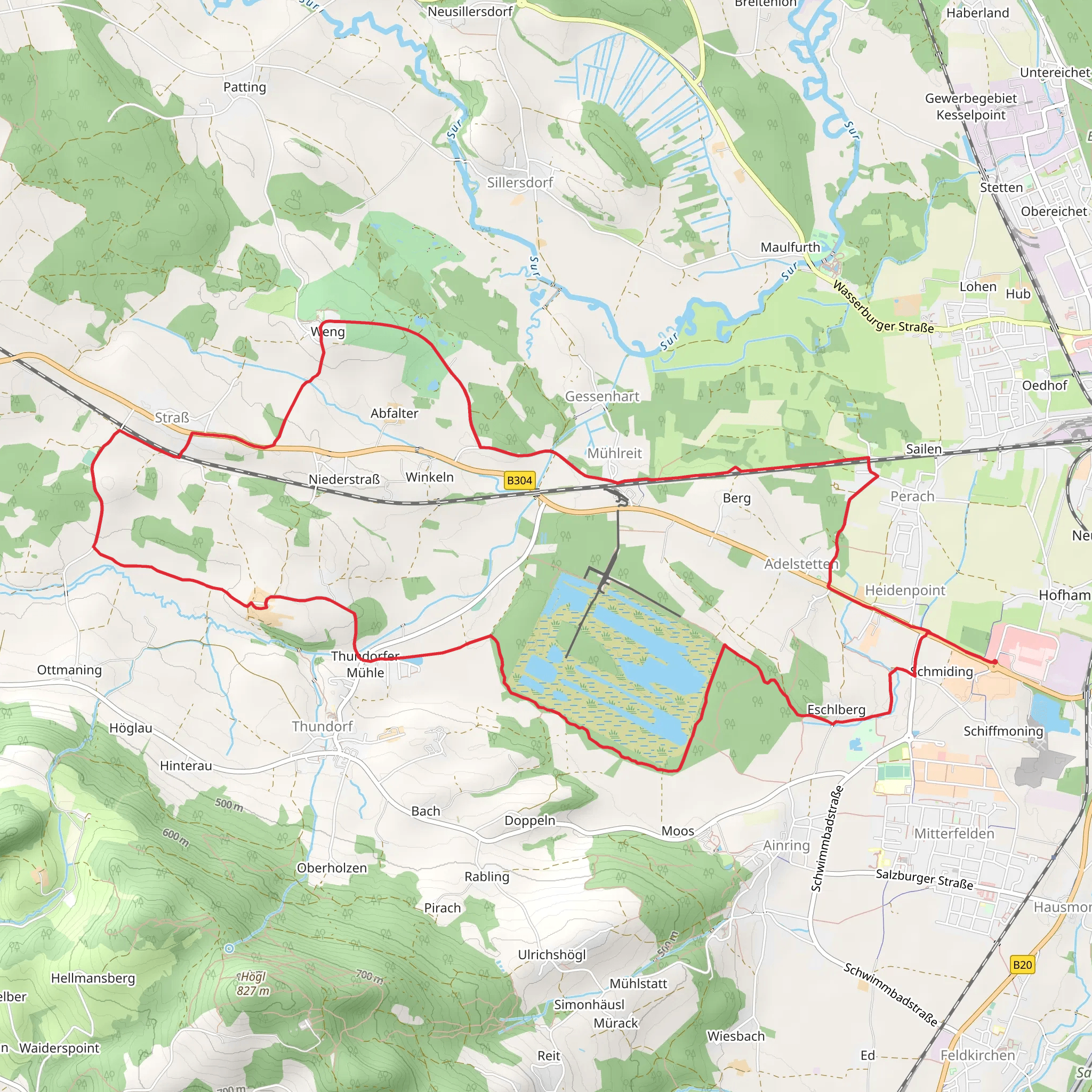 Freilassing Loop mobile static map