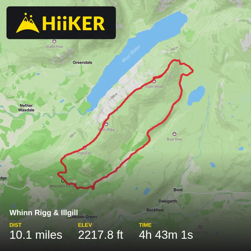 A map preview of the recording Whinn Rigg & Illgill .