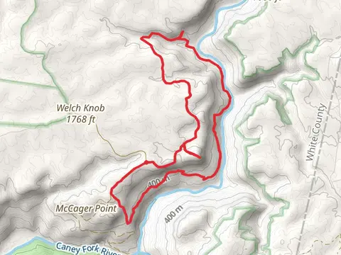 Caney Fork River, and Yellow Bluff Loop Trail