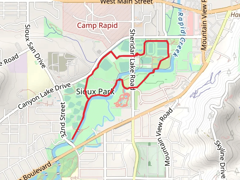 McKeagua Field and Rapid City Path Loop
