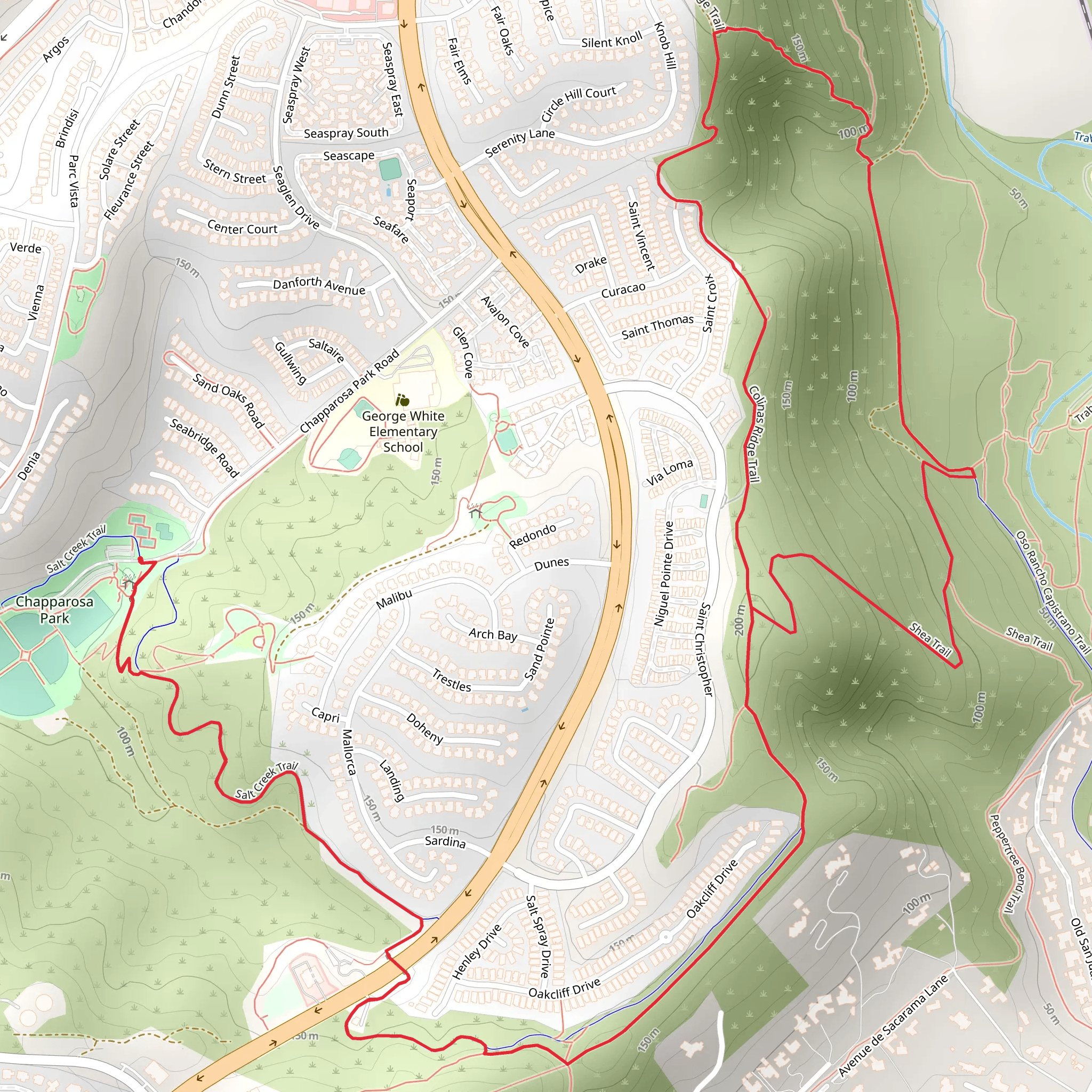 Salt Creek and Shea Loop Trail mobile static map