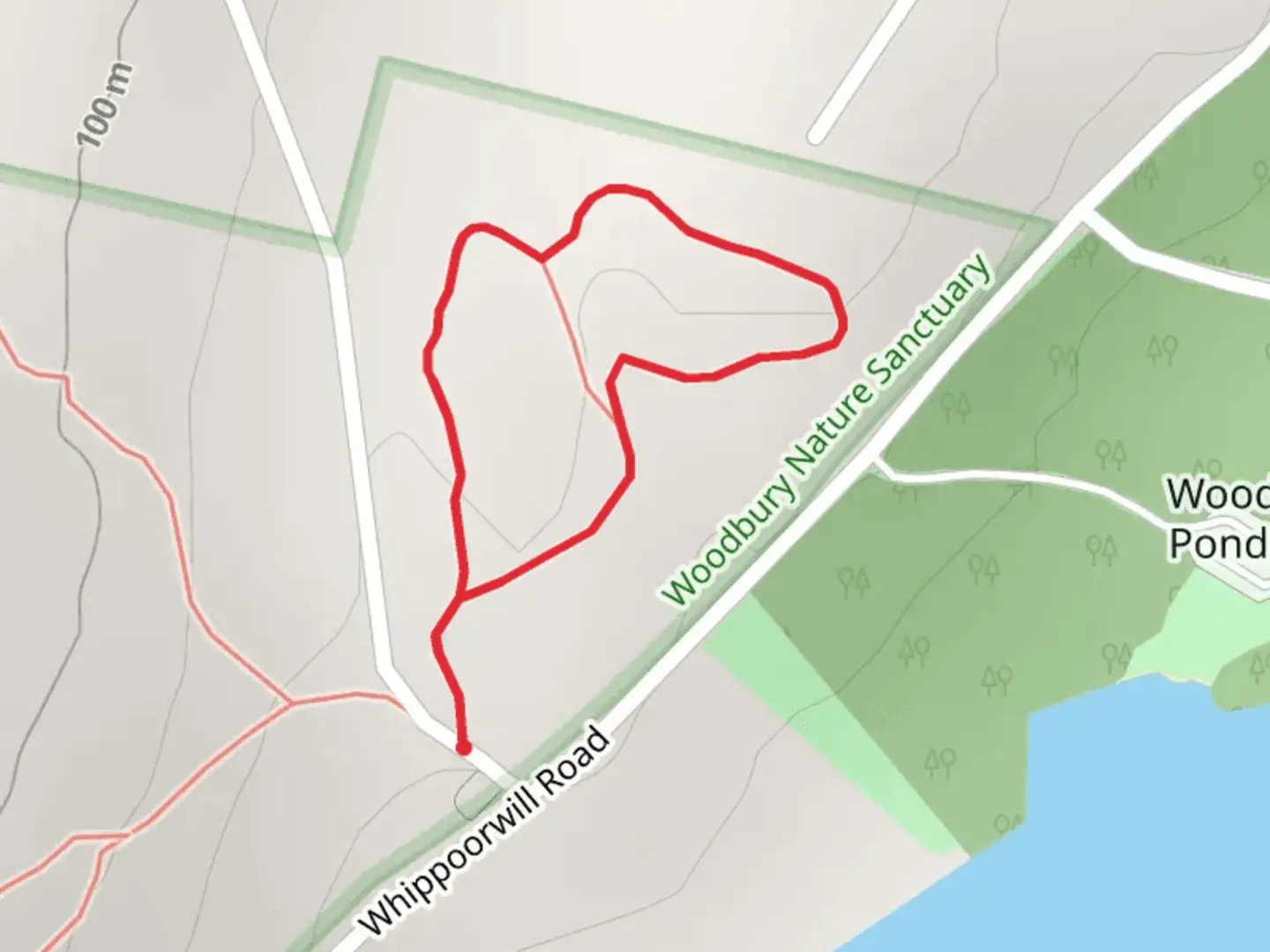 An image depicting the trail Woodburry Family Cemetery Loop and its surrounding area.