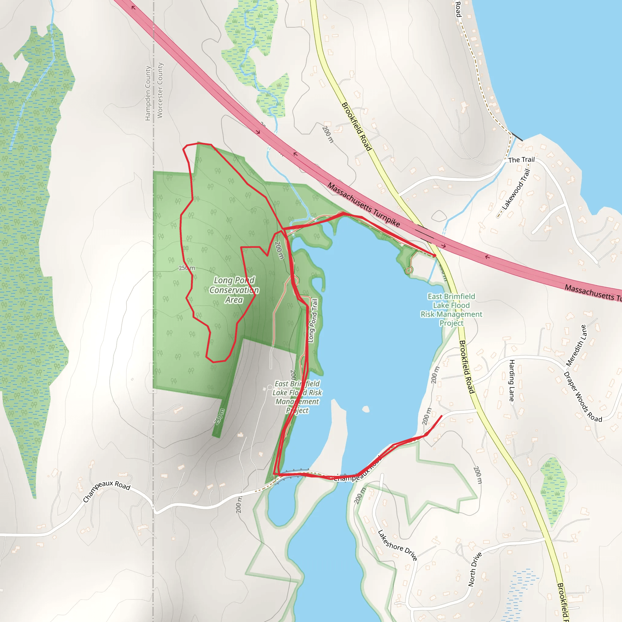 Brookfield Road Loop mobile static map