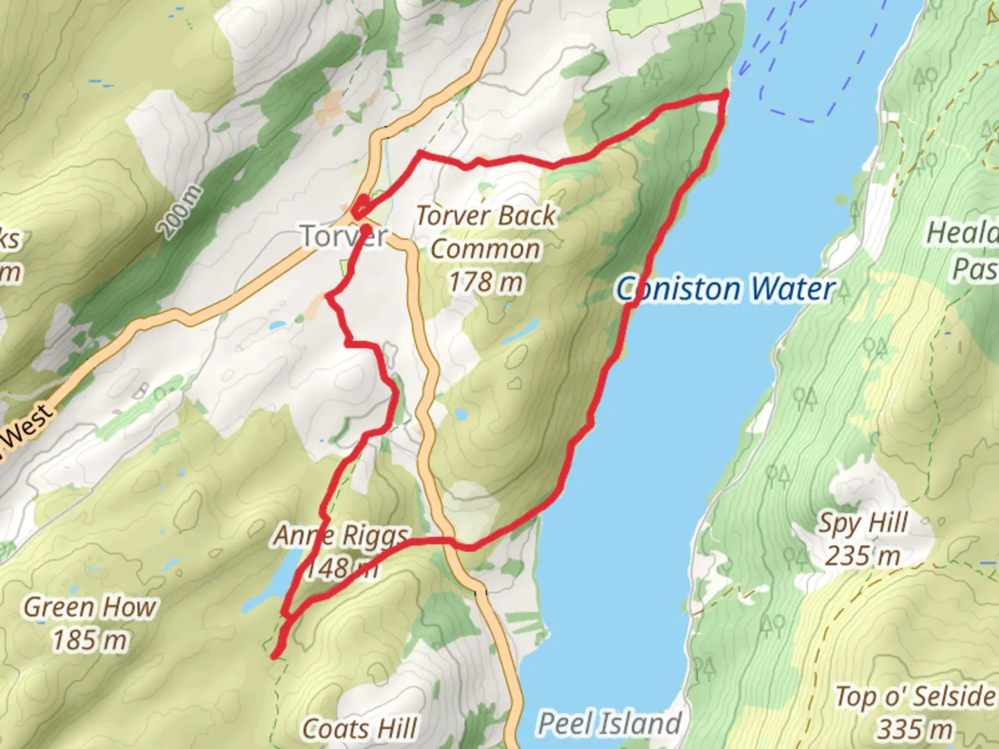 An image depicting the trail AirBnB Pudding-Coniston and its surrounding area.