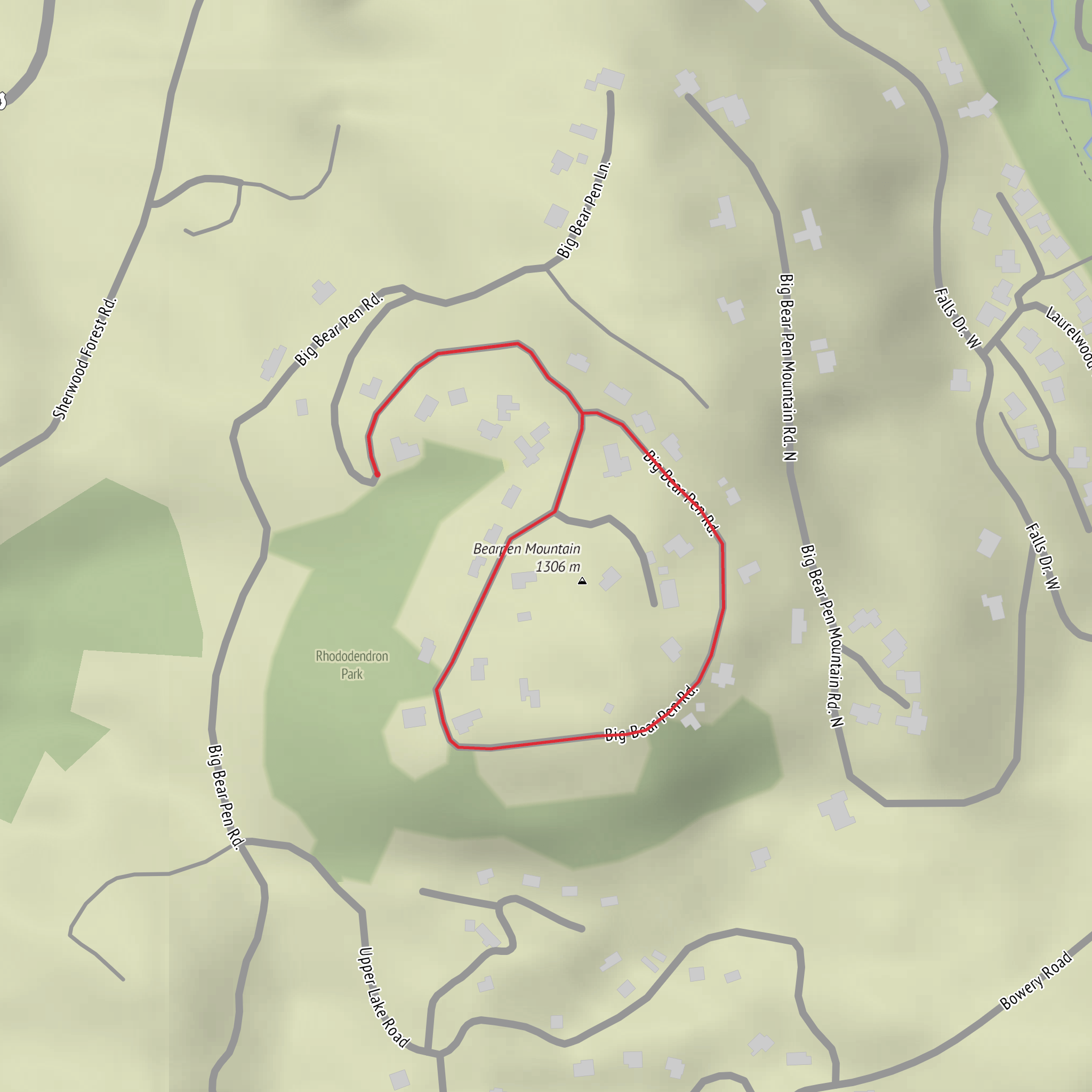 Bearpen Mountain Loop mobile static map