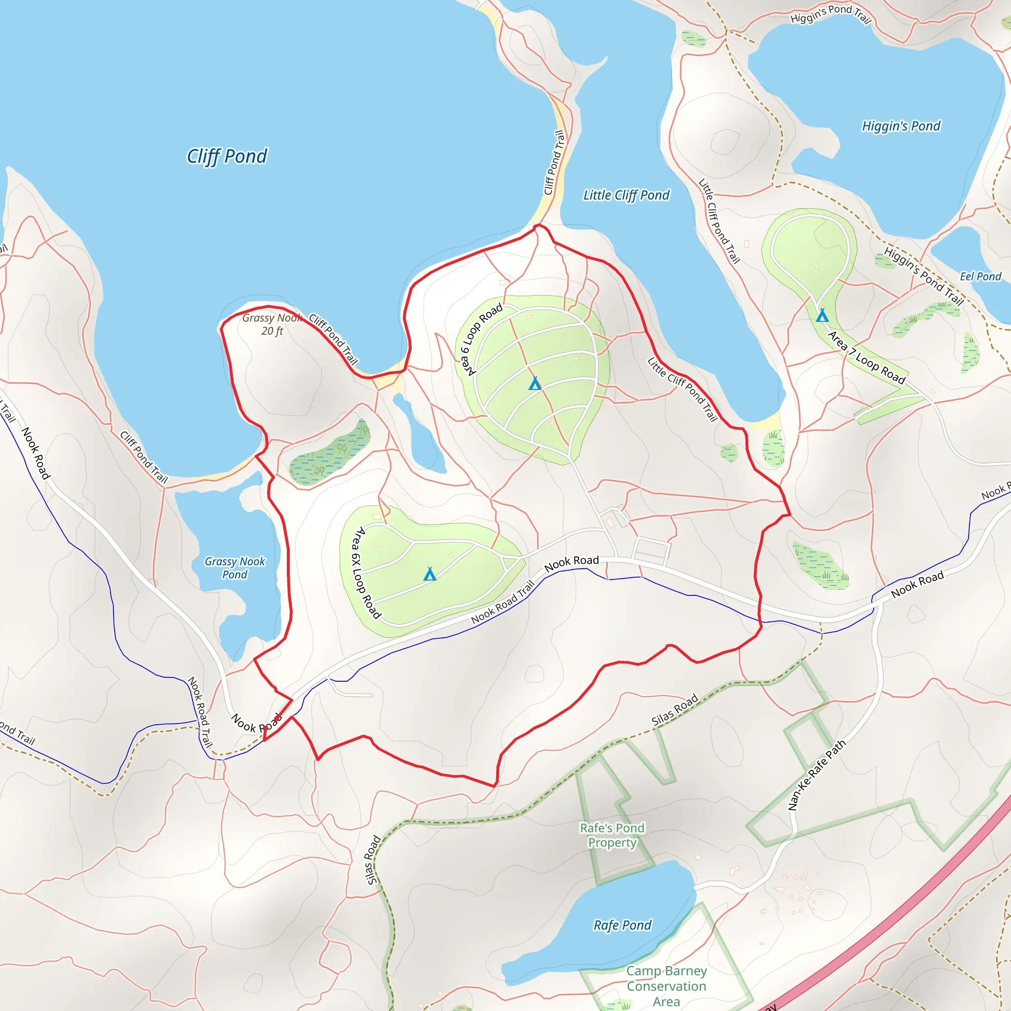 Grassy Nook Loop mobile static map
