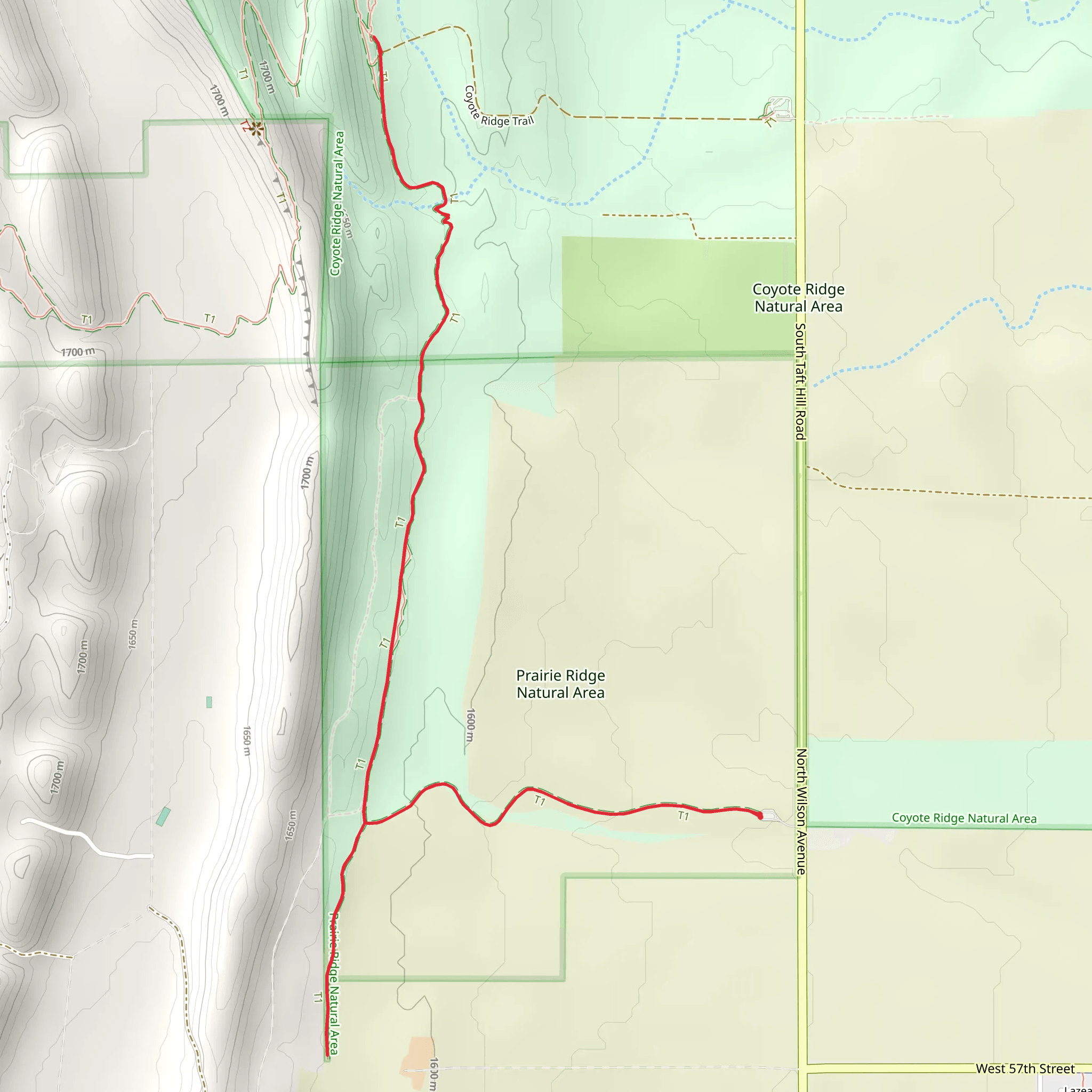 Prairie Ridge Trail mobile static map