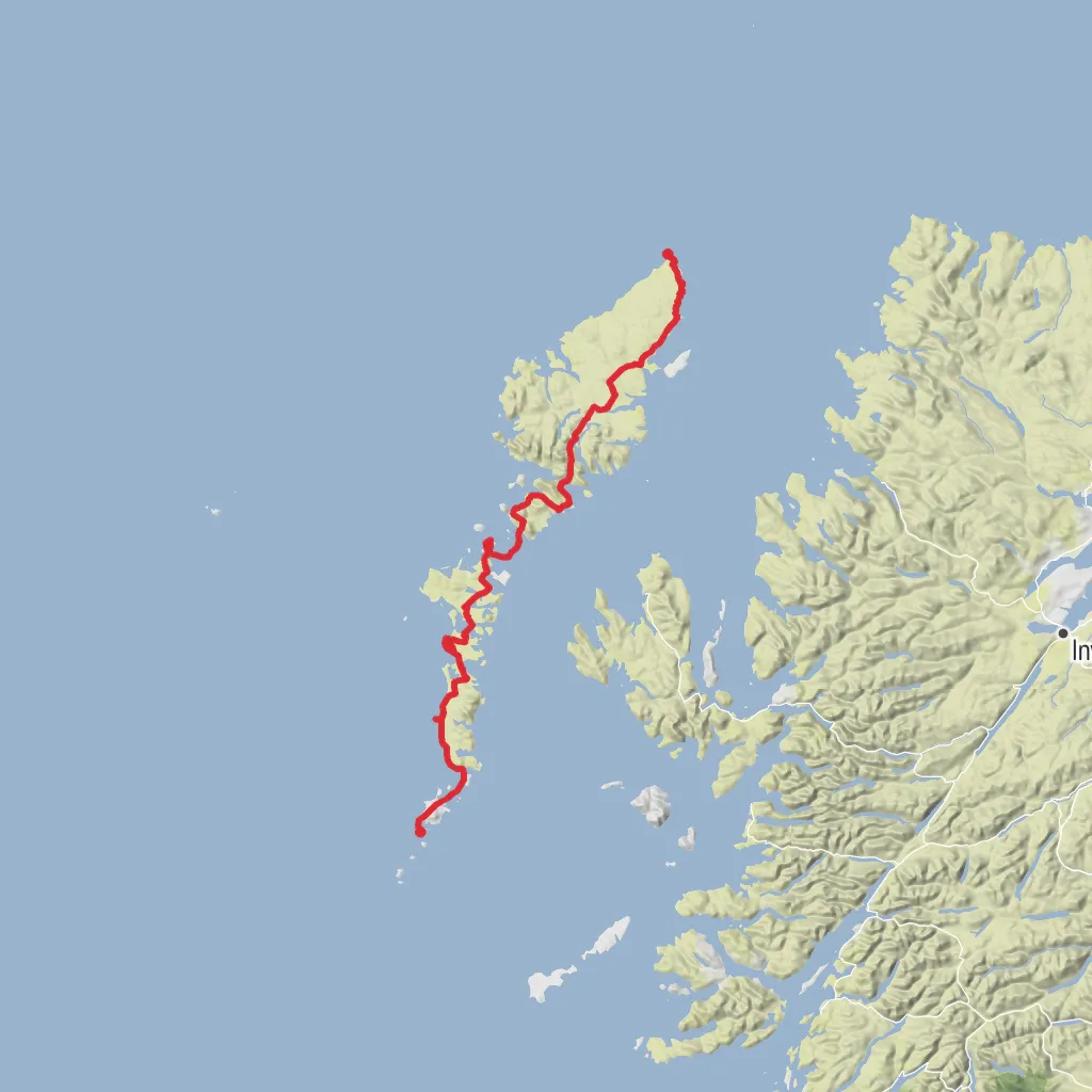 Hebridean Way mobile static map