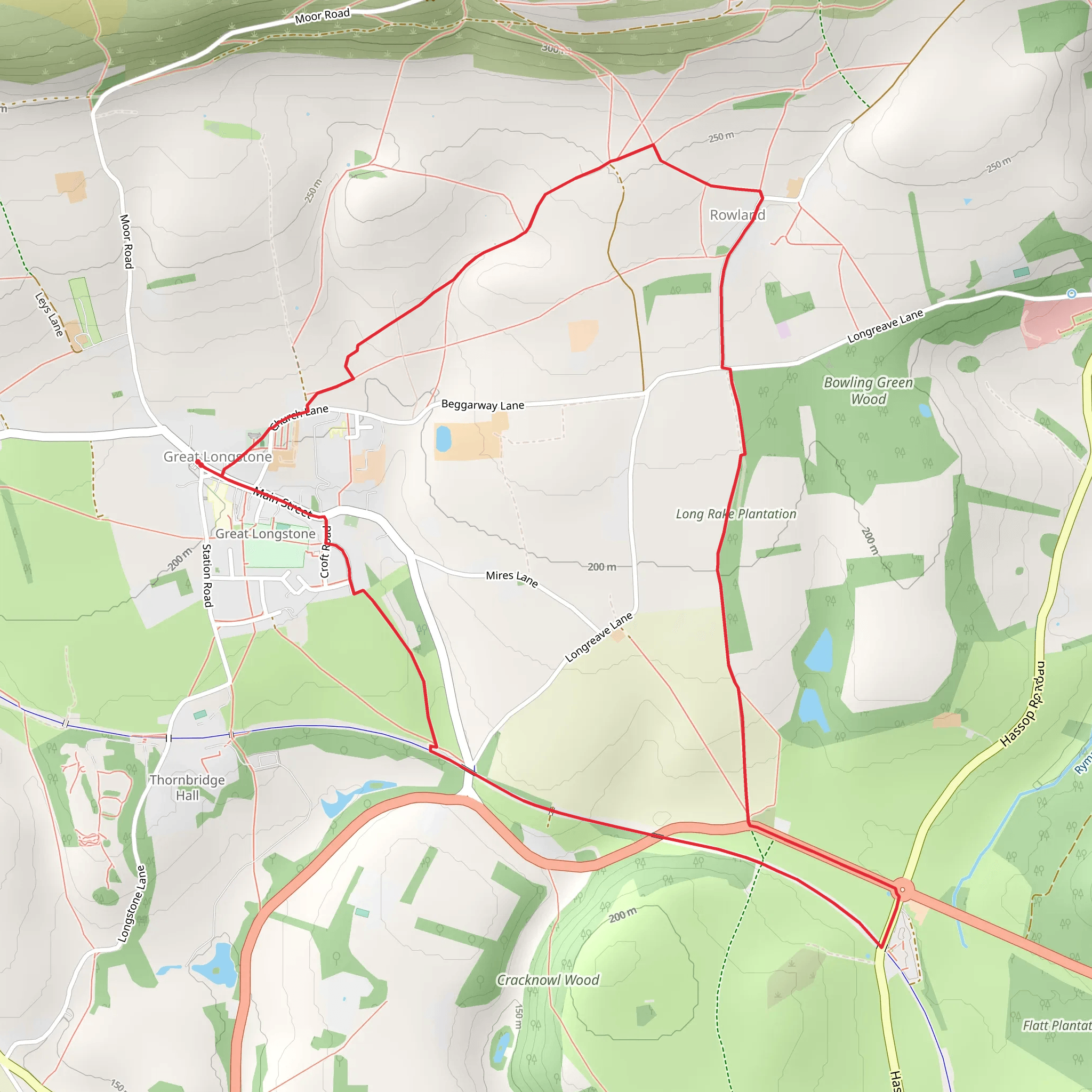 Great Longstone Circuit mobile static map