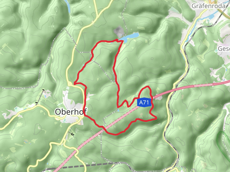 Oberhof Loop via Ausgebrannter Stein