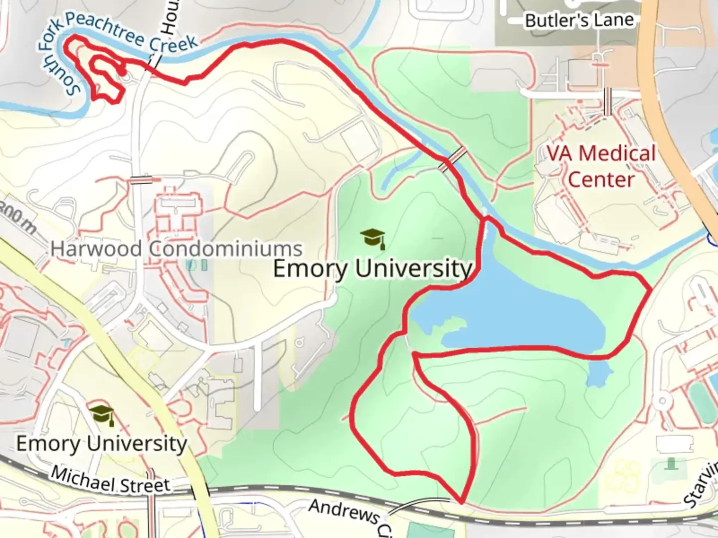 An image depicting the trail Candler Lake Loop and its surrounding area.