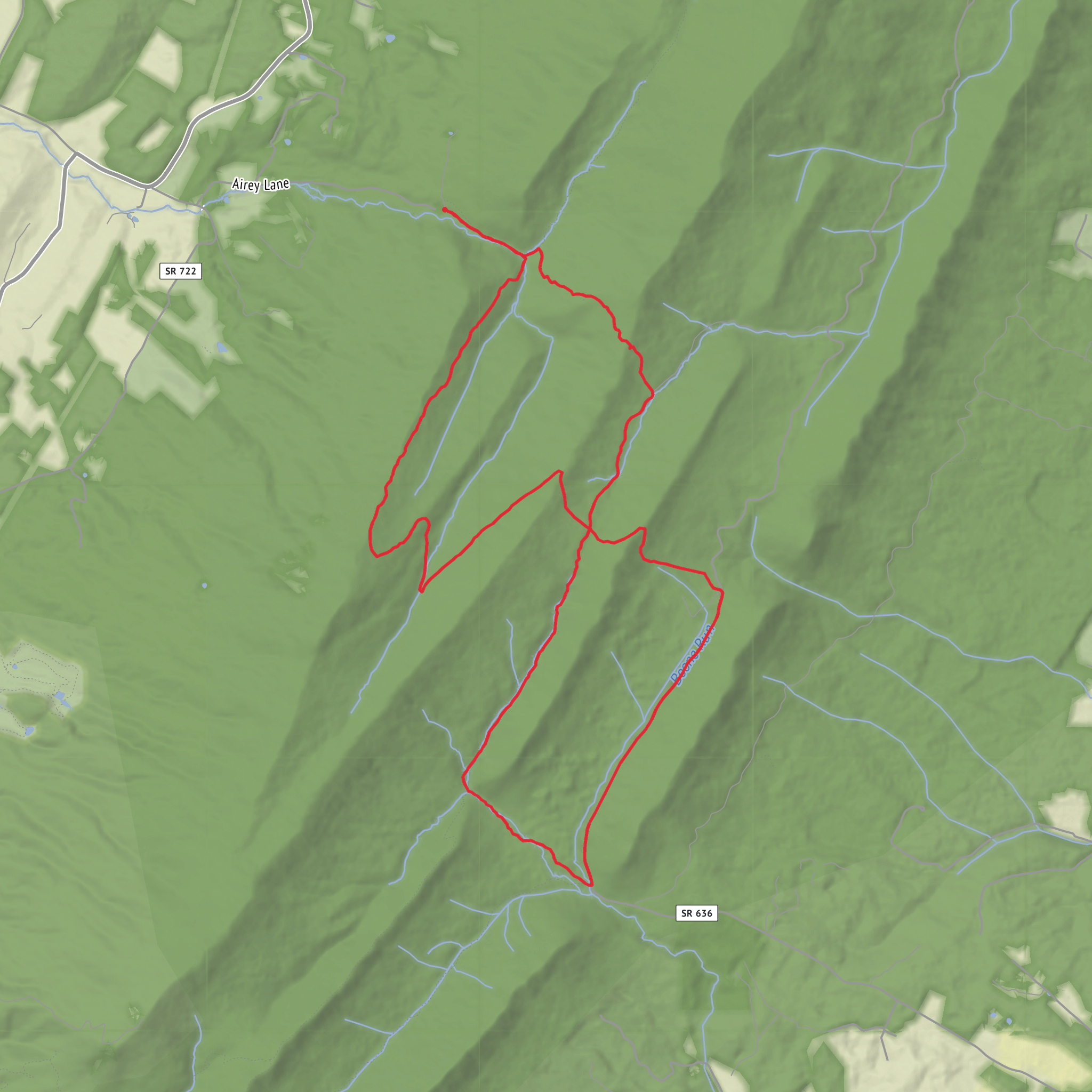 Fridley's Gap Trail and Massanutten S Trail Knot mobile static map