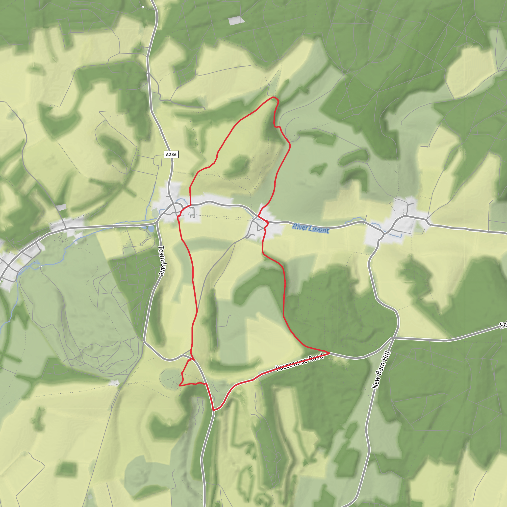 Levin Down and The Trundle Fort Loop mobile static map