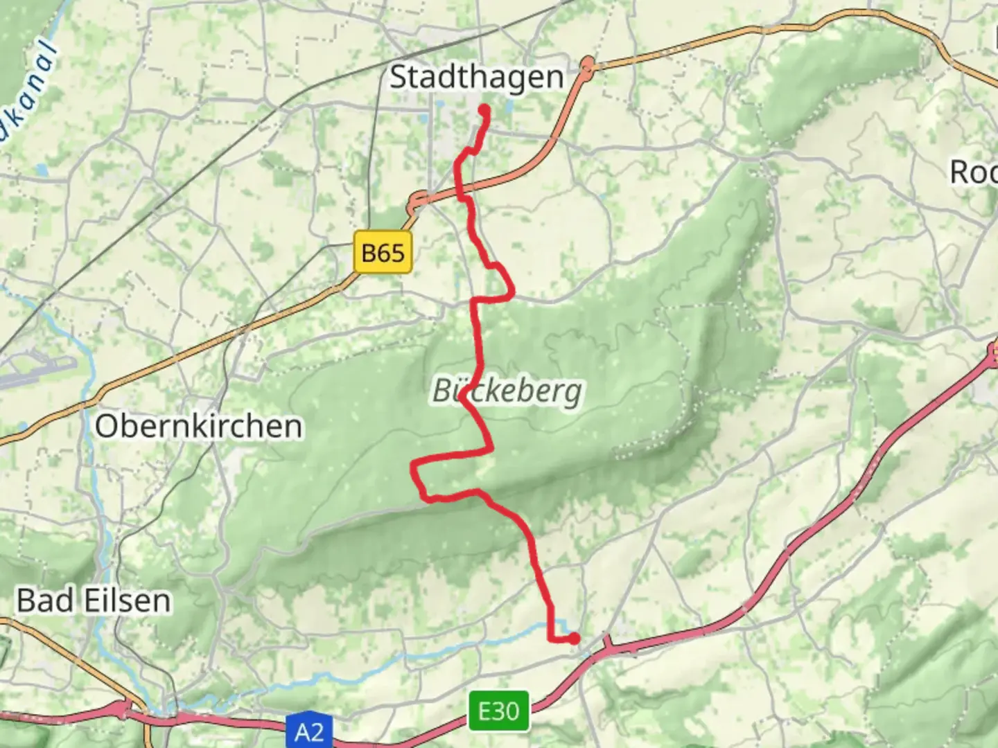 An image depicting the trail Stadthagen to Auetal Walk and its surrounding area.