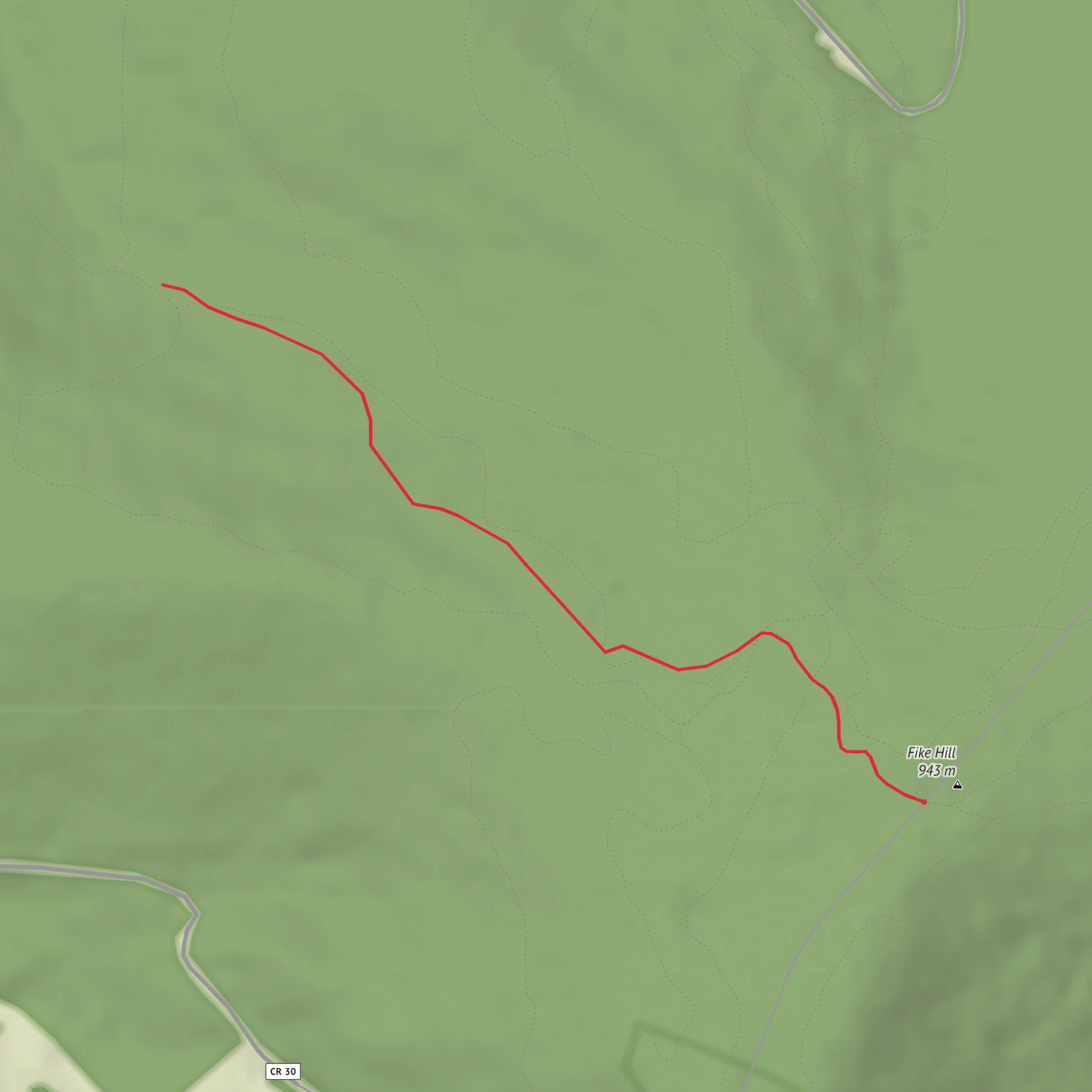 Chunder Mountain Trail mobile static map