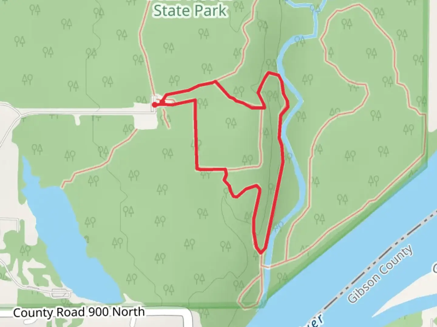 An image depicting the trail White Oak Loop Trail and its surrounding area.