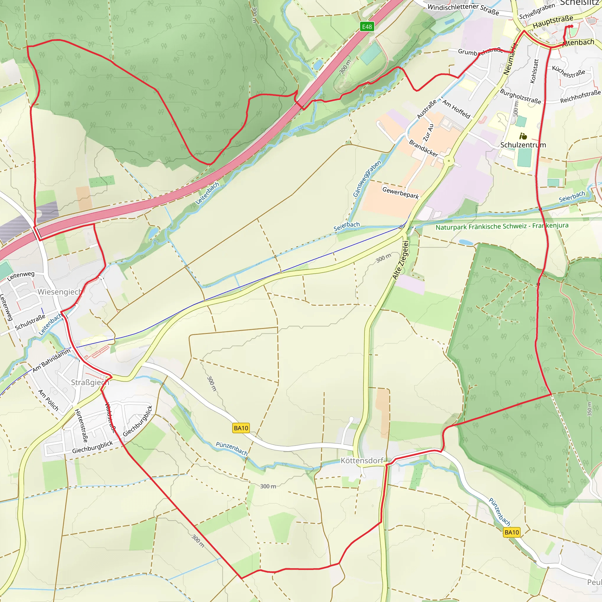 Pfaffenritt and Koettens-Dorf Loop mobile static map