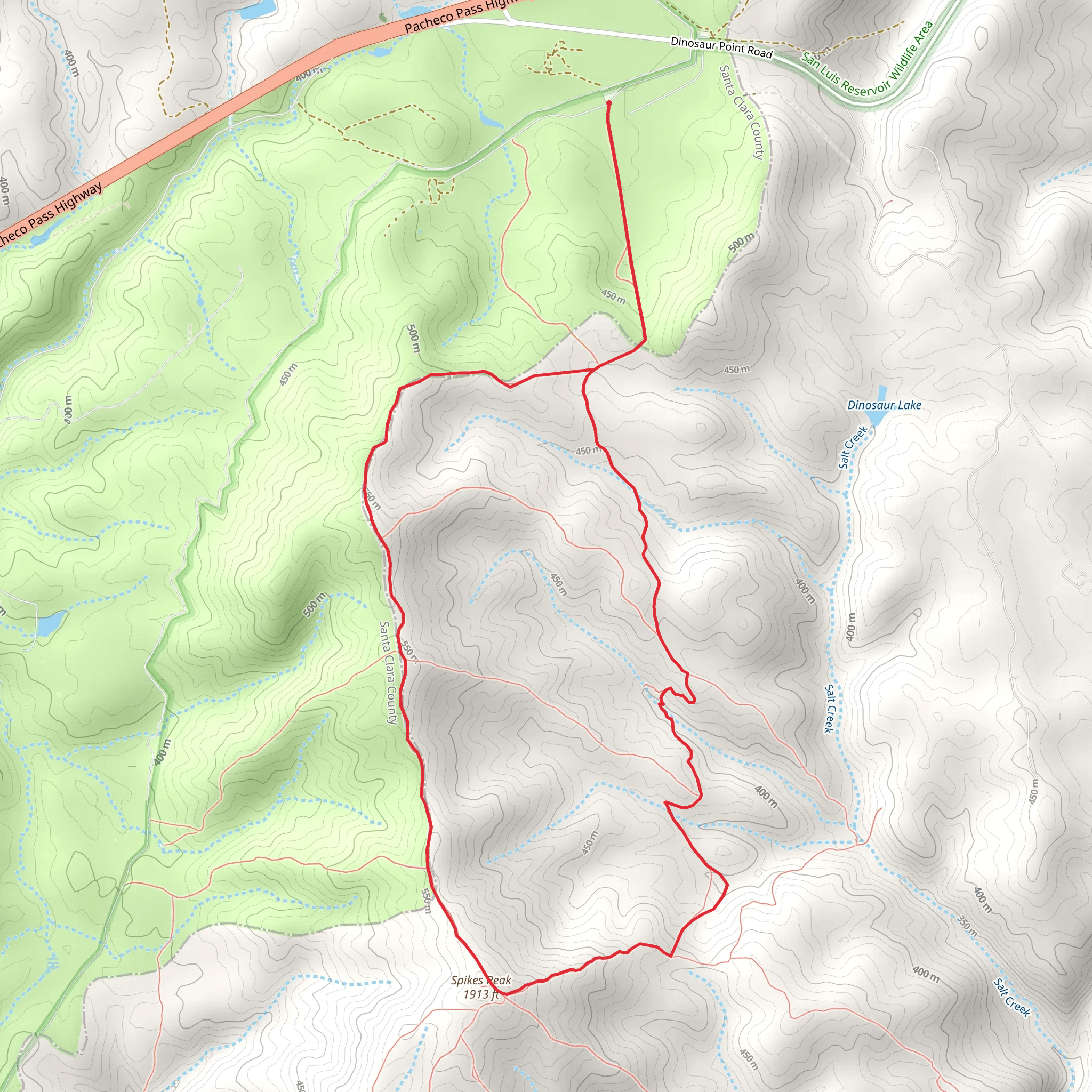Pig Pond and Spikes Peak Loop Trail mobile static map