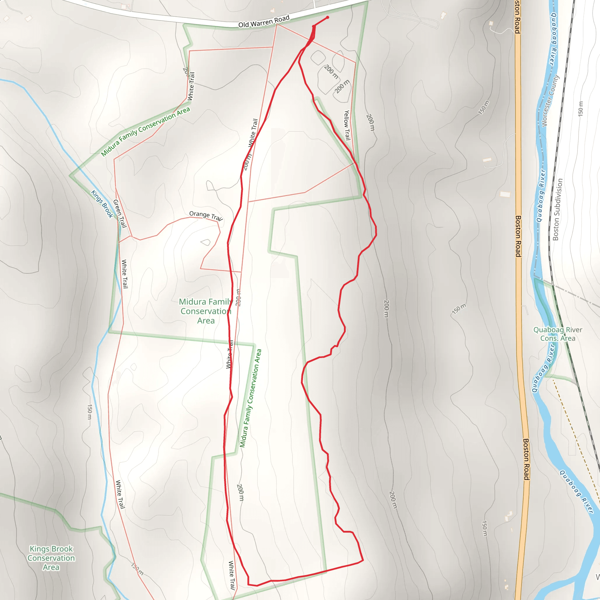 Old Warren Road Loop mobile static map